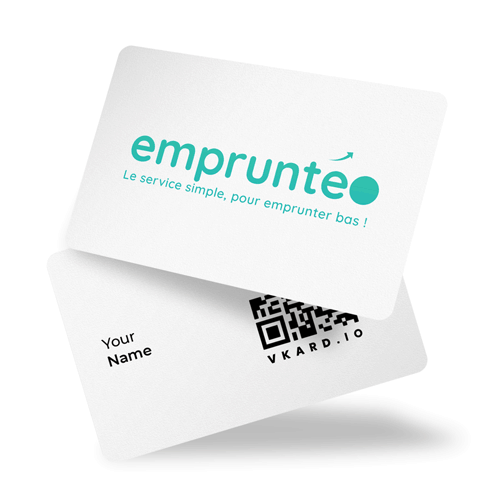 Carte de visite NFC Vkard PVC Blanc Carte de visite NFC Vkard PVC Blanc