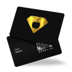 Carte de visite sans contact NFC Vkard Métal Or