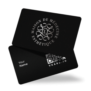 Carte de visite sans contact NFC Vkard Métal Argent