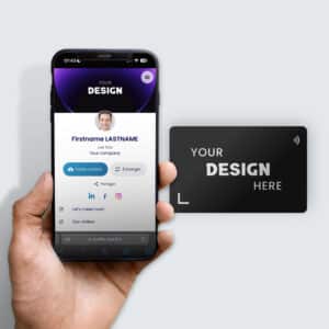 iphone and digital business card