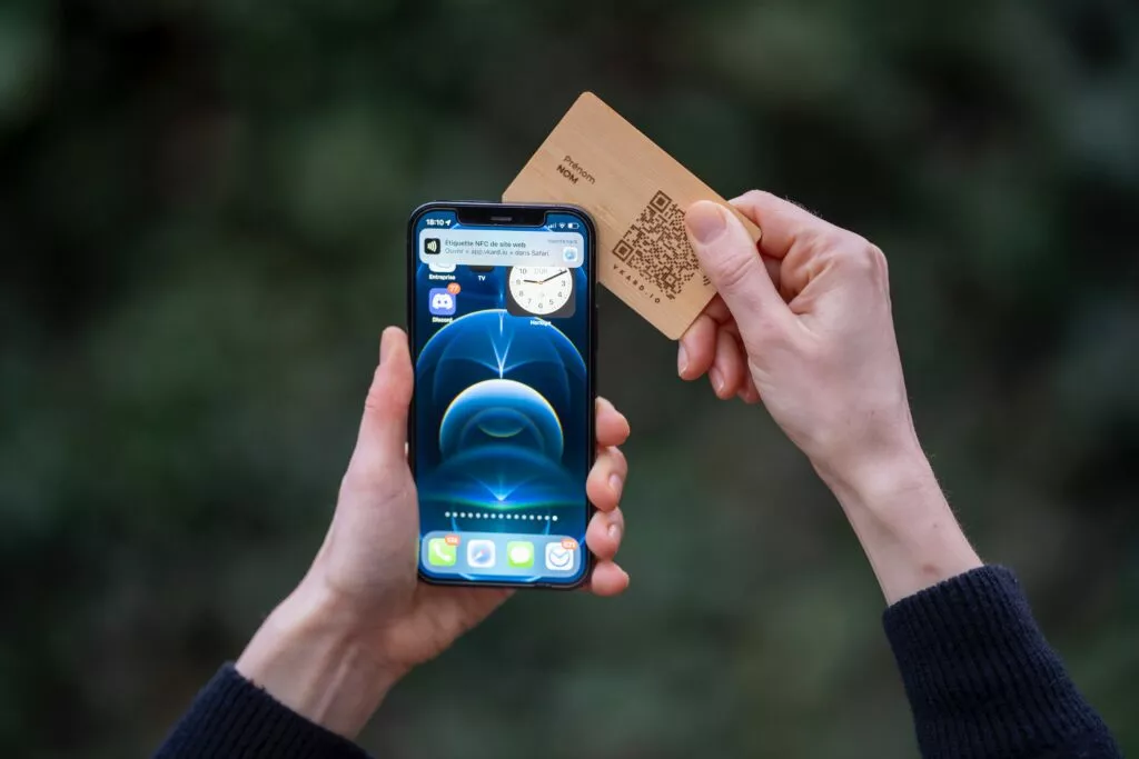 Vkard nfc carte Vkard en action