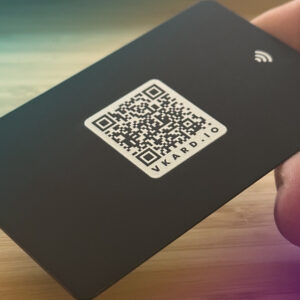 Verso de la carte de visite avec QR code