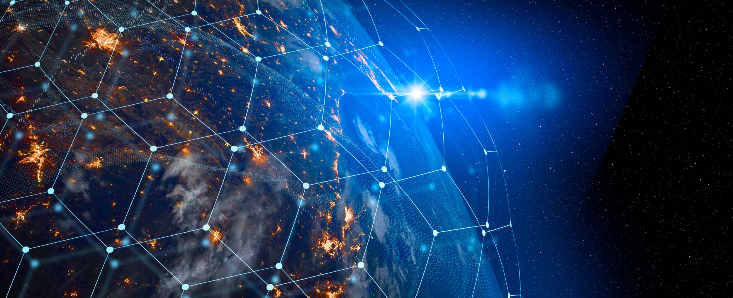 communication-technology-for-internet-business-global-world-network-and-telecommunication-on-earth-cryptocurrency-and-blockchain-and-iot-elements-of-this-image-furnished-by-nasa